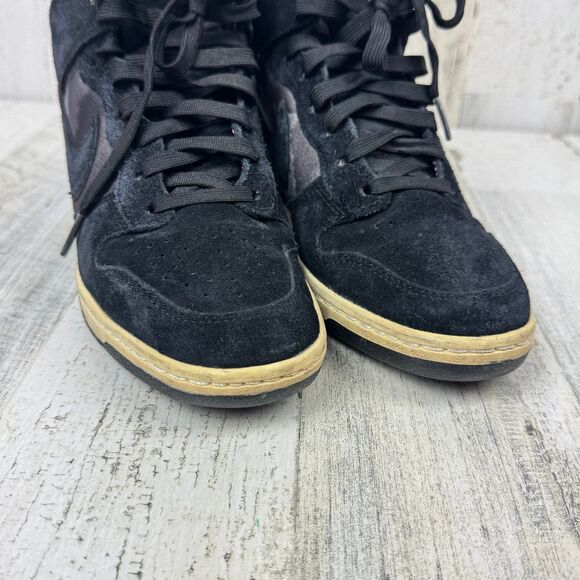 Nike Dunk Sky High Suede Hidden Wedges Black/Pink Camo Women's Sz 7 - Picture 6 of 9